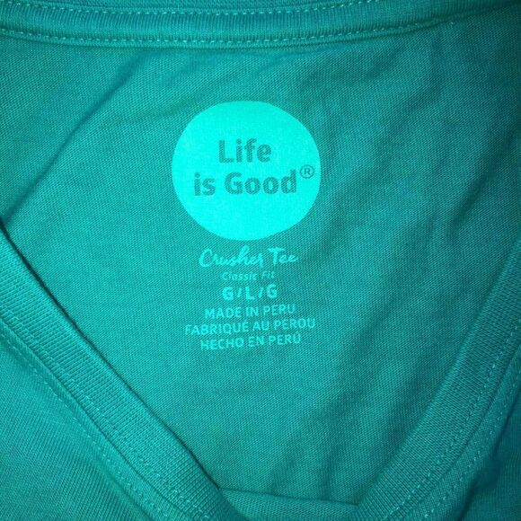 NWOT Adult Unisex Large Life Is Good Classic Fit Crusher TShirt - Picture 2 of 5